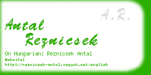 antal reznicsek business card